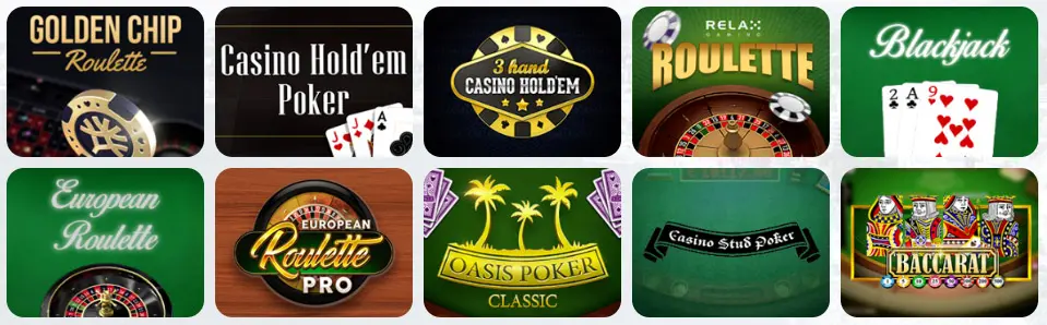 Table games at Lopebet Casino